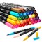 36 Marker Colored Markers for Adult Coloring, Coloring Books for Adults Relaxation, Set Felt Tip Marker with Brush and Fine Tip for Adult Teen Kid Coloring